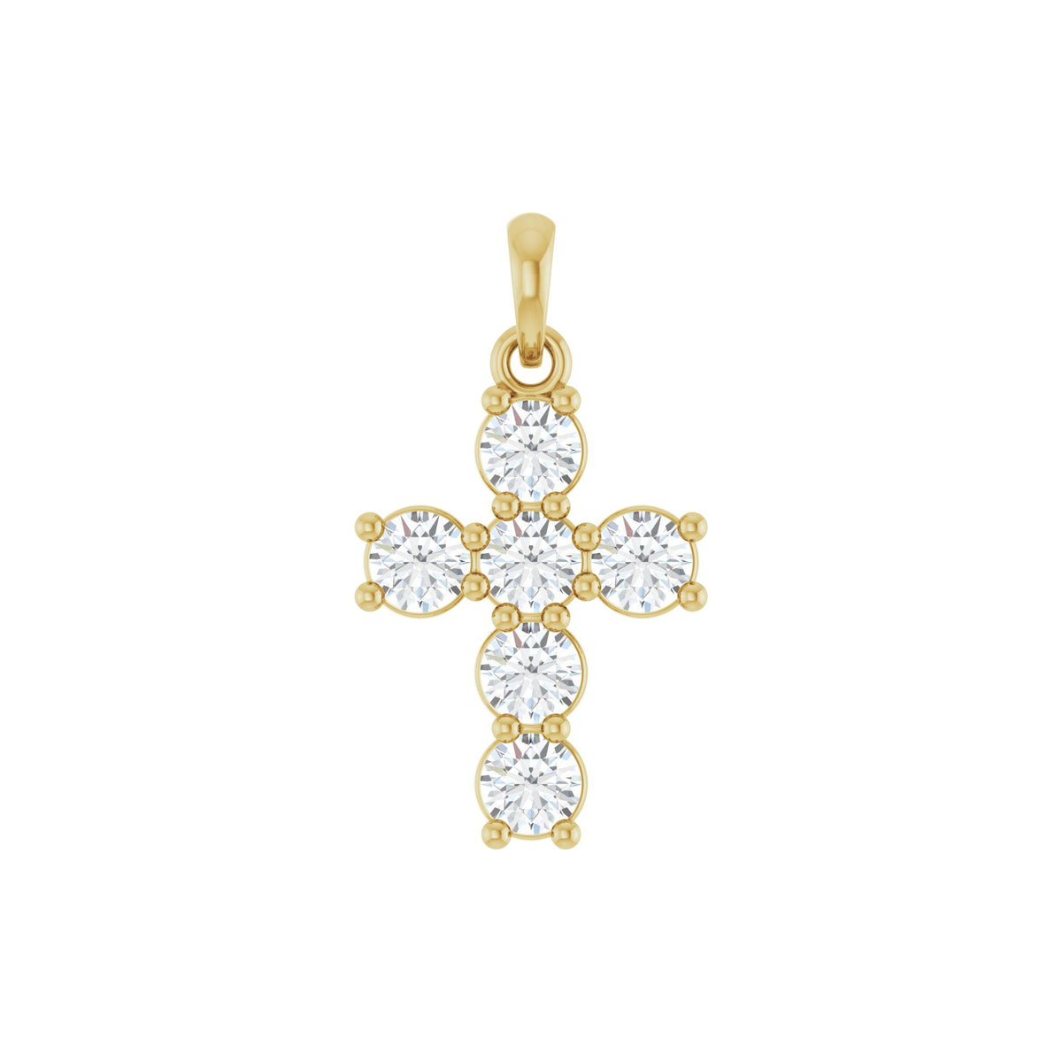 Natural Diamond Accented Cross Necklace or Pendant