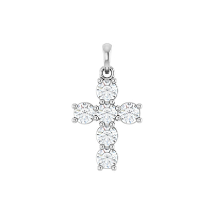 Natural Diamond Accented Cross Necklace or Pendant
