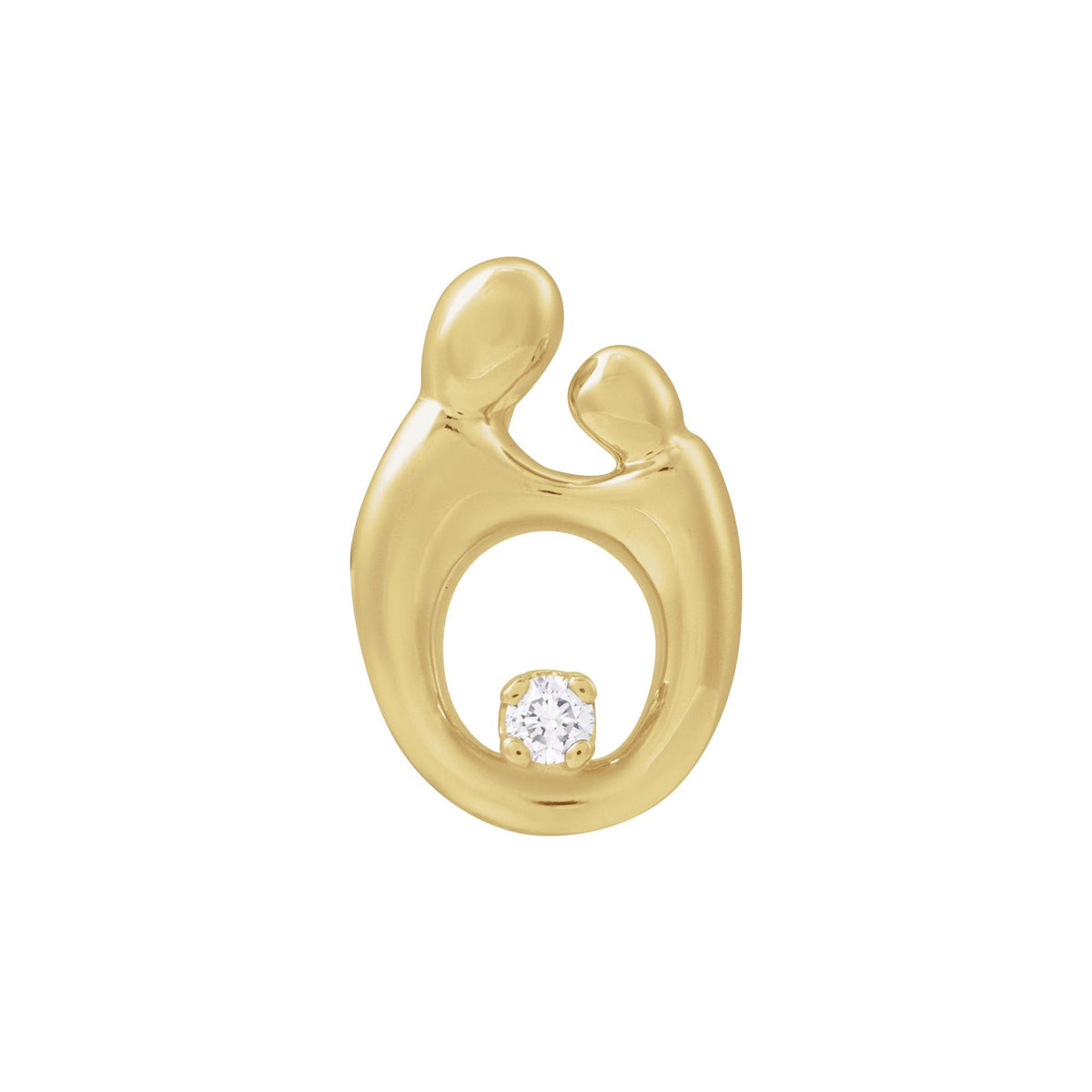 .03 CT Natural Diamond Mother and Child® Slide Pendant