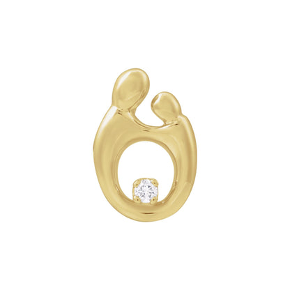 .03 CT Natural Diamond Mother and Child® Slide Pendant