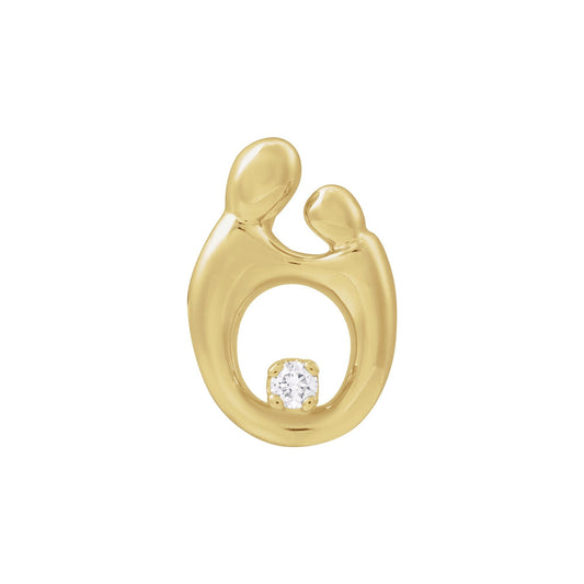 .03 CT Natural Diamond Mother and Child® Slide Pendant
