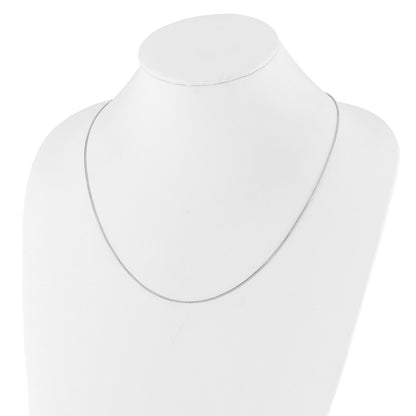 Adjustable 1mm D/C Box Chain 22" - White Gold