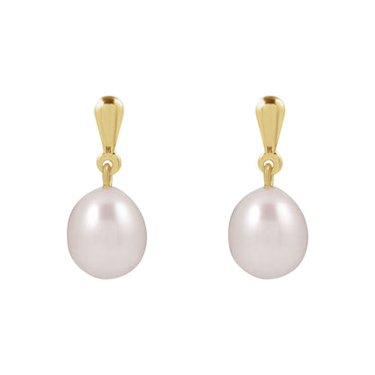 Cultured White Freshwater Pearl Earrings