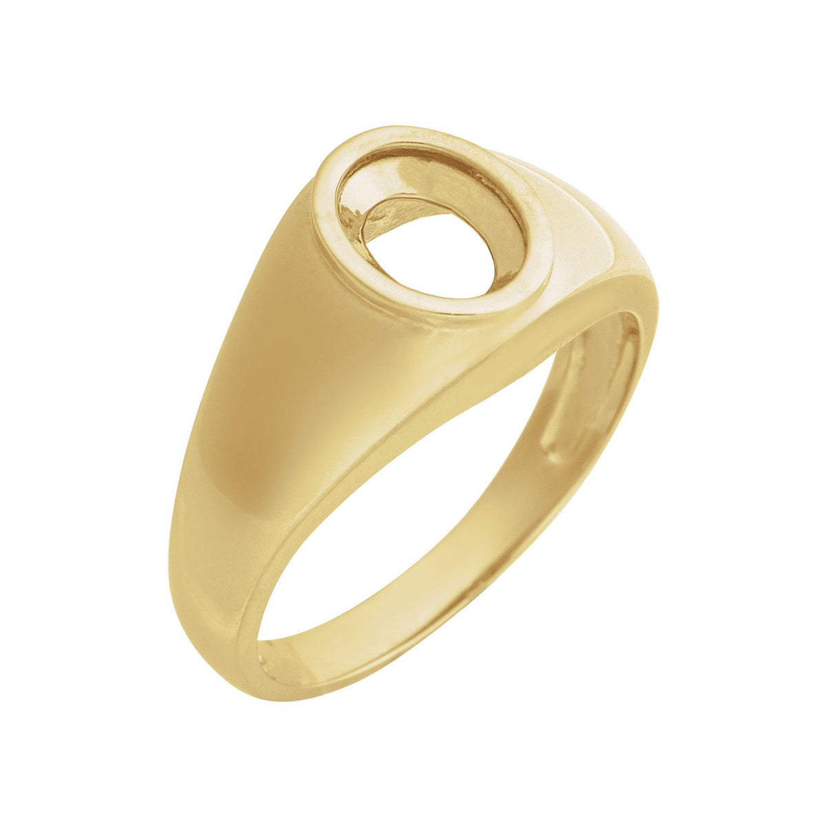 9x7 mm Oval Bezel-Set Ring