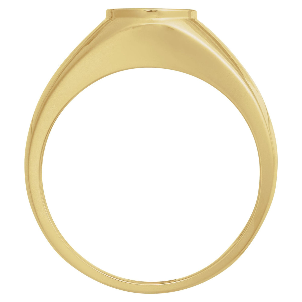 9x7 mm Oval Bezel-Set Ring