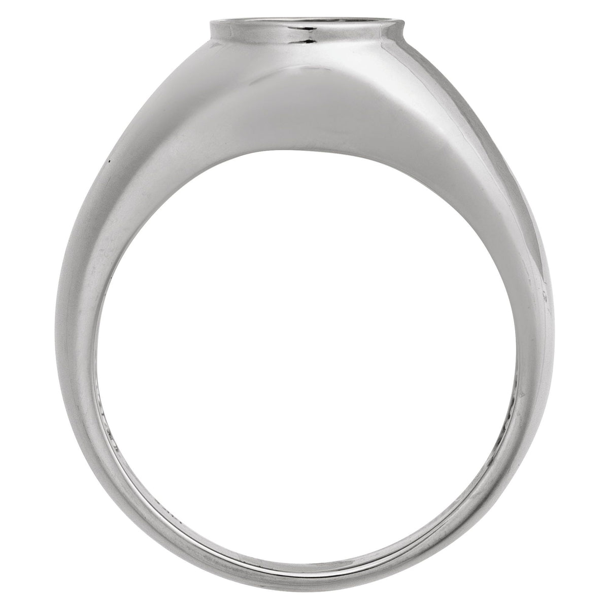 10x8 mm Oval Bezel-Set Ring