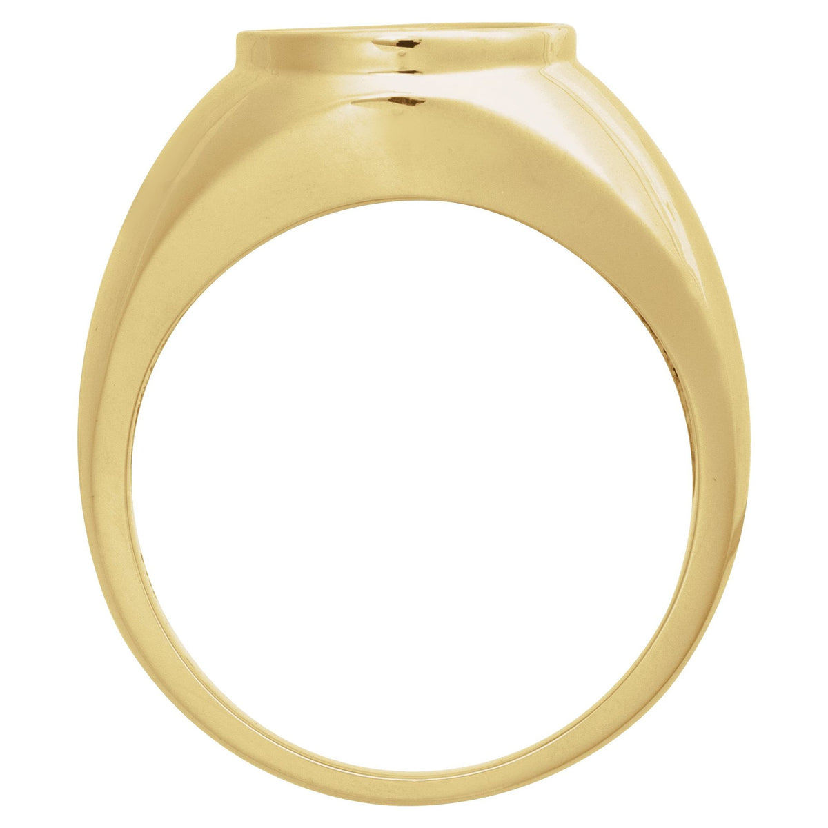 12x10 mm Oval Bezel-Set Ring