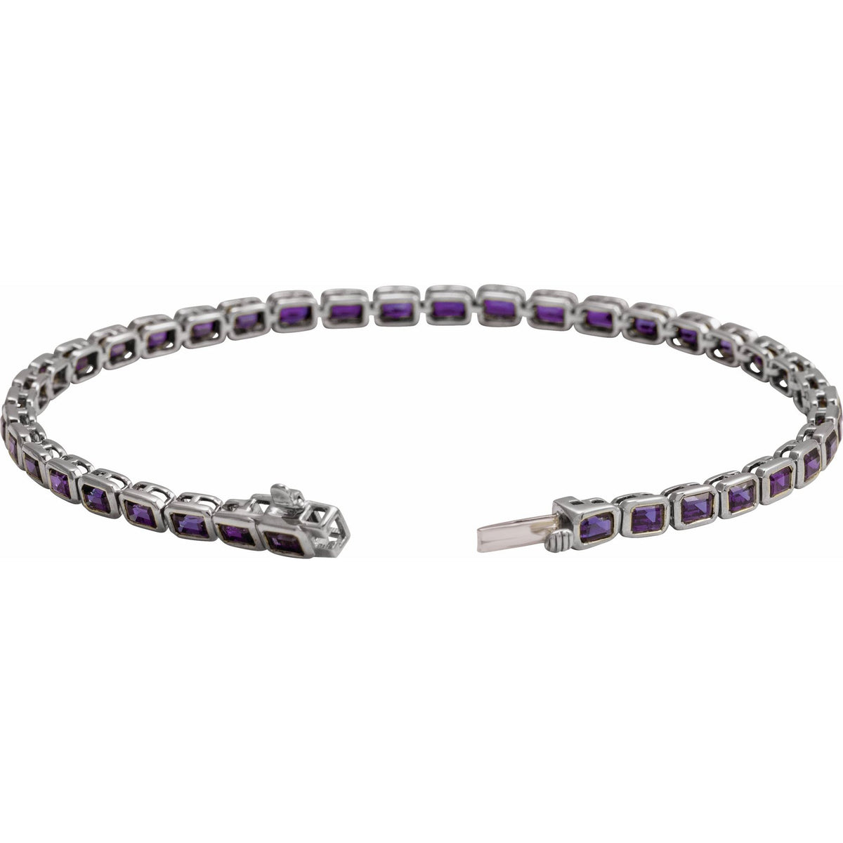 Natural Amethyst Line 7" Bracelet
