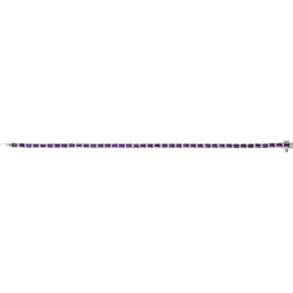 Natural Amethyst Line 7" Bracelet