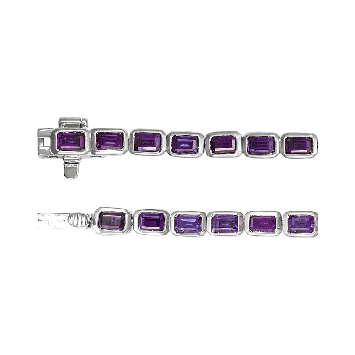 Natural Amethyst Line 7" Bracelet