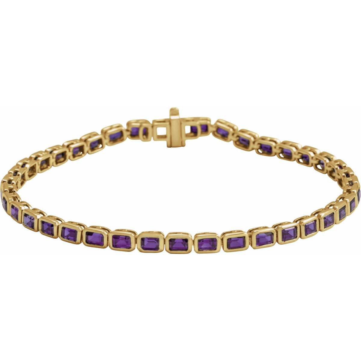 Natural Amethyst Line 7" Bracelet