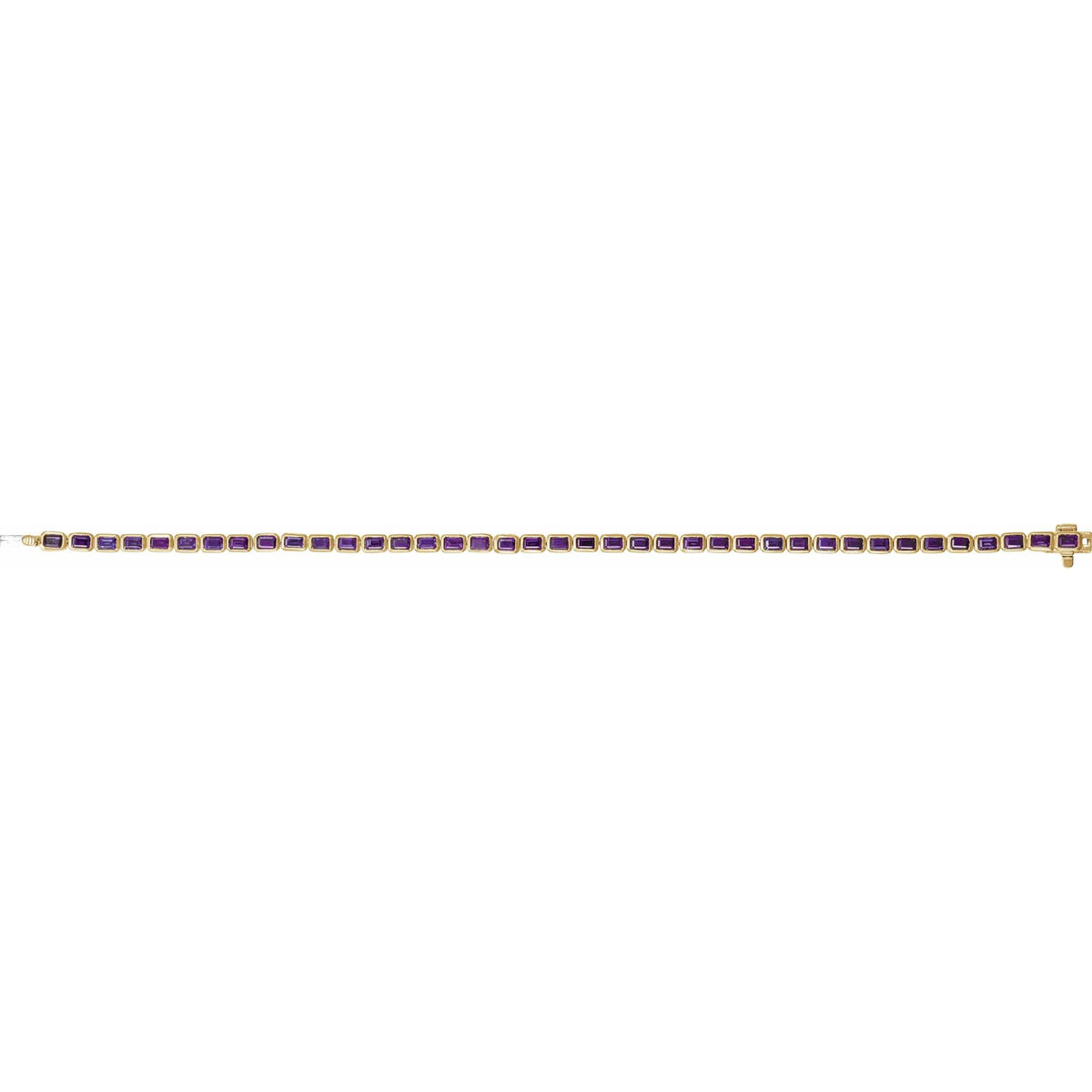 Natural Amethyst Line 7" Bracelet