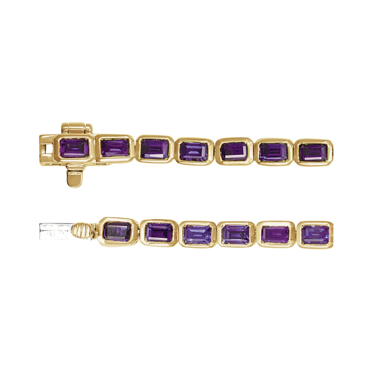 Natural Amethyst Line 7" Bracelet