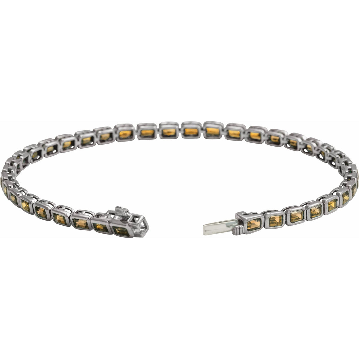 Natural Citrine Line 7" Bracelet