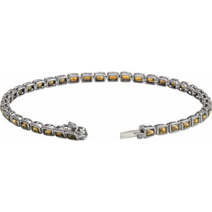 Natural Citrine Line 7" Bracelet