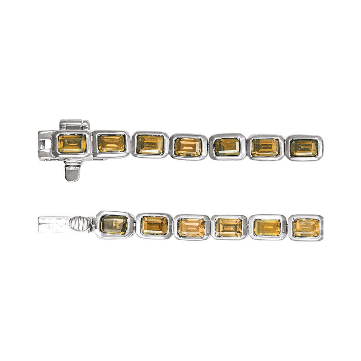 Natural Citrine Line 7" Bracelet