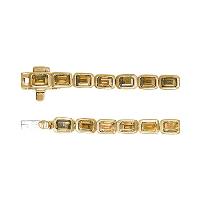 Natural Citrine Line 7" Bracelet