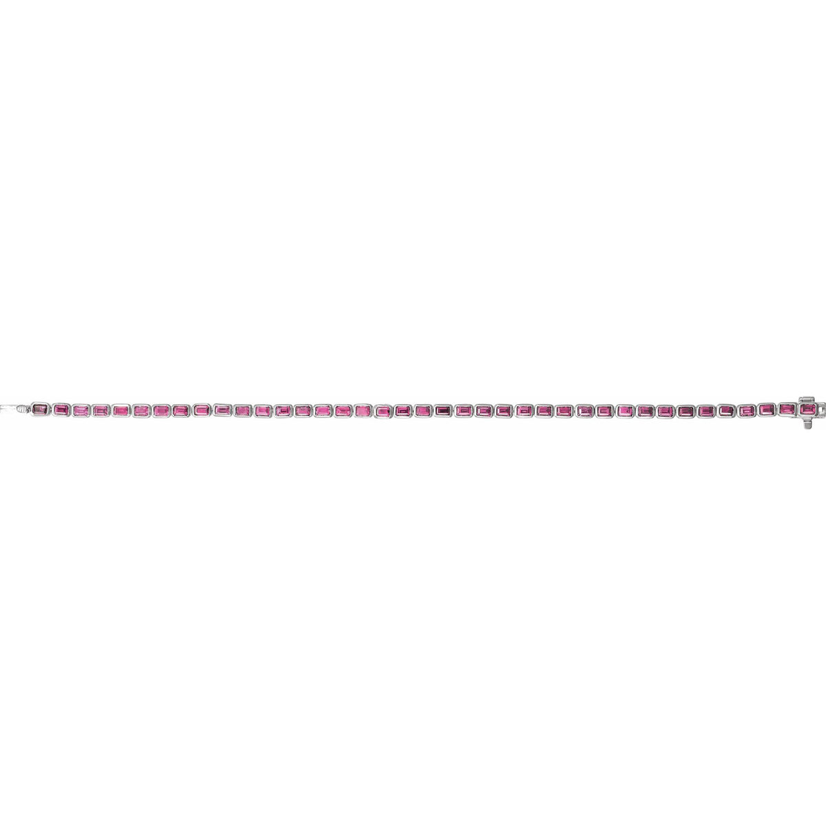 Natural Pink Tourmaline Line 7" Bracelet