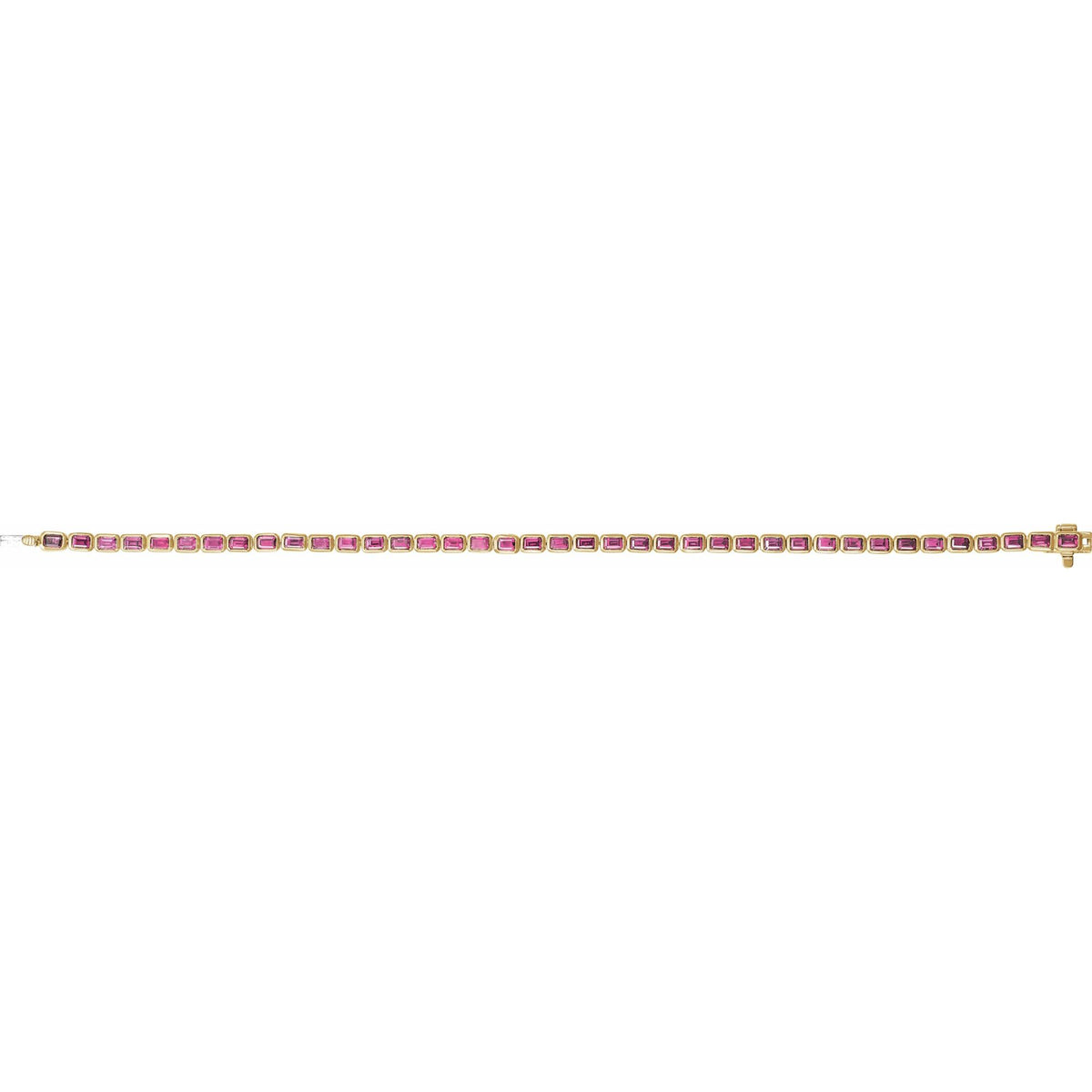 Natural Pink Tourmaline Line 7" Bracelet