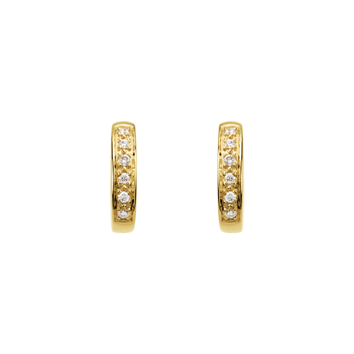 Natural Diamond Accented Hoop Earrings