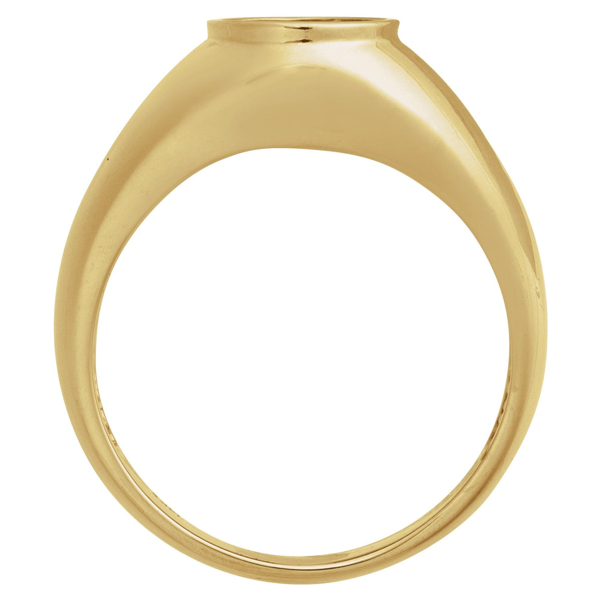 10x8 mm Oval Bezel-Set Ring