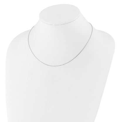 1.1mm D/C Square Cable 1in+1in Adjustable Chain - White Gold