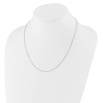 1.1mm D/C Square Cable 1in+1in Adjustable Chain - White Gold
