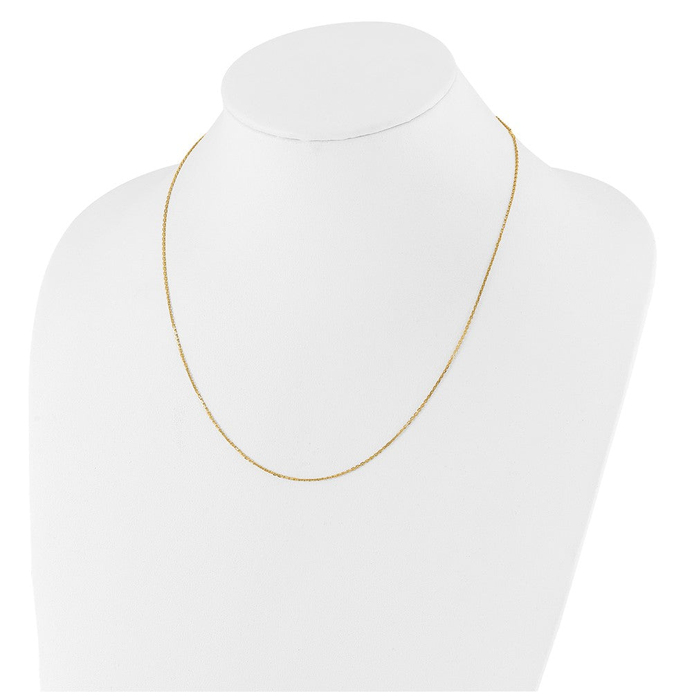 1.1mm D/C Square Cable 1in+1in Adjustable Chain - Yellow Gold