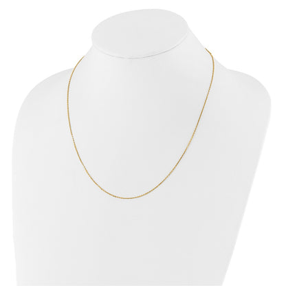 1.1mm D/C Square Cable 1in+1in Adjustable Chain - Yellow Gold