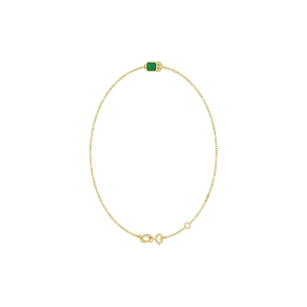 Natural Emerald 6 1/2-7 1/2" Bracelet