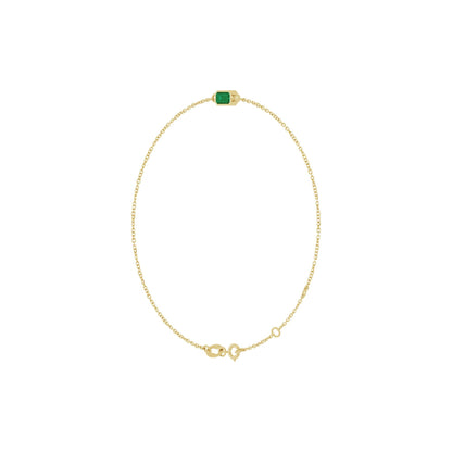 Natural Emerald 6 1/2-7 1/2" Bracelet