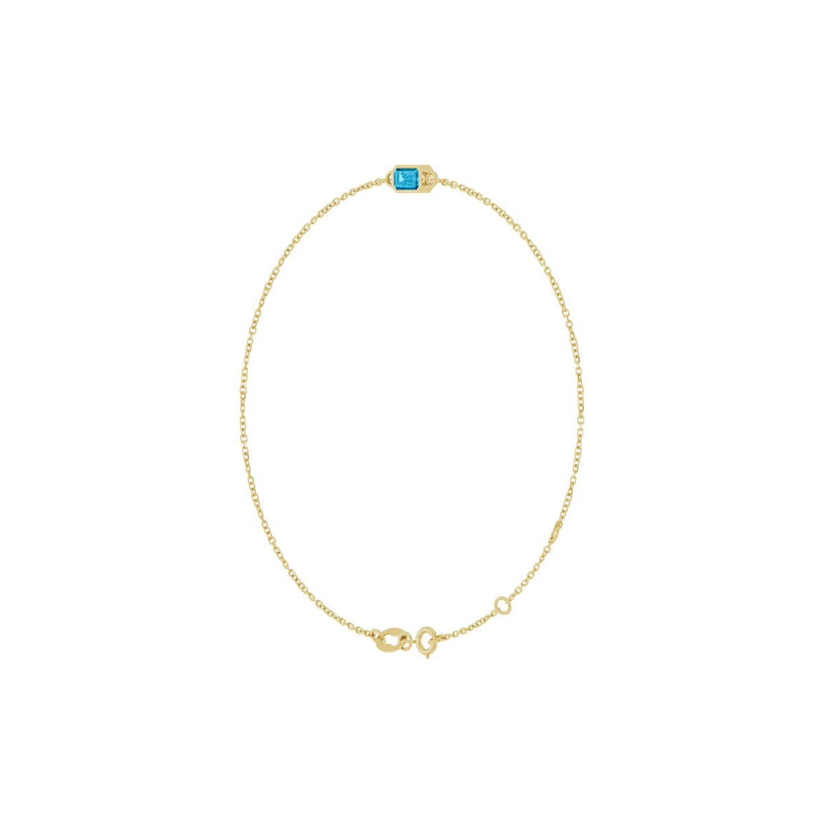 Natural Aquamarine 6 1/2-7 1/2" Bracelet