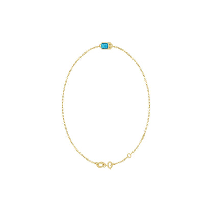 Natural Aquamarine 6 1/2-7 1/2" Bracelet