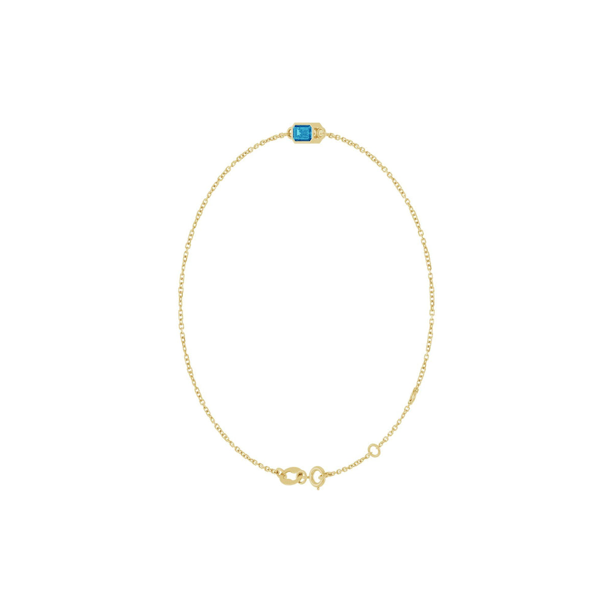 Natural Blue Zircon 6 1/2-7 1/2" Bracelet