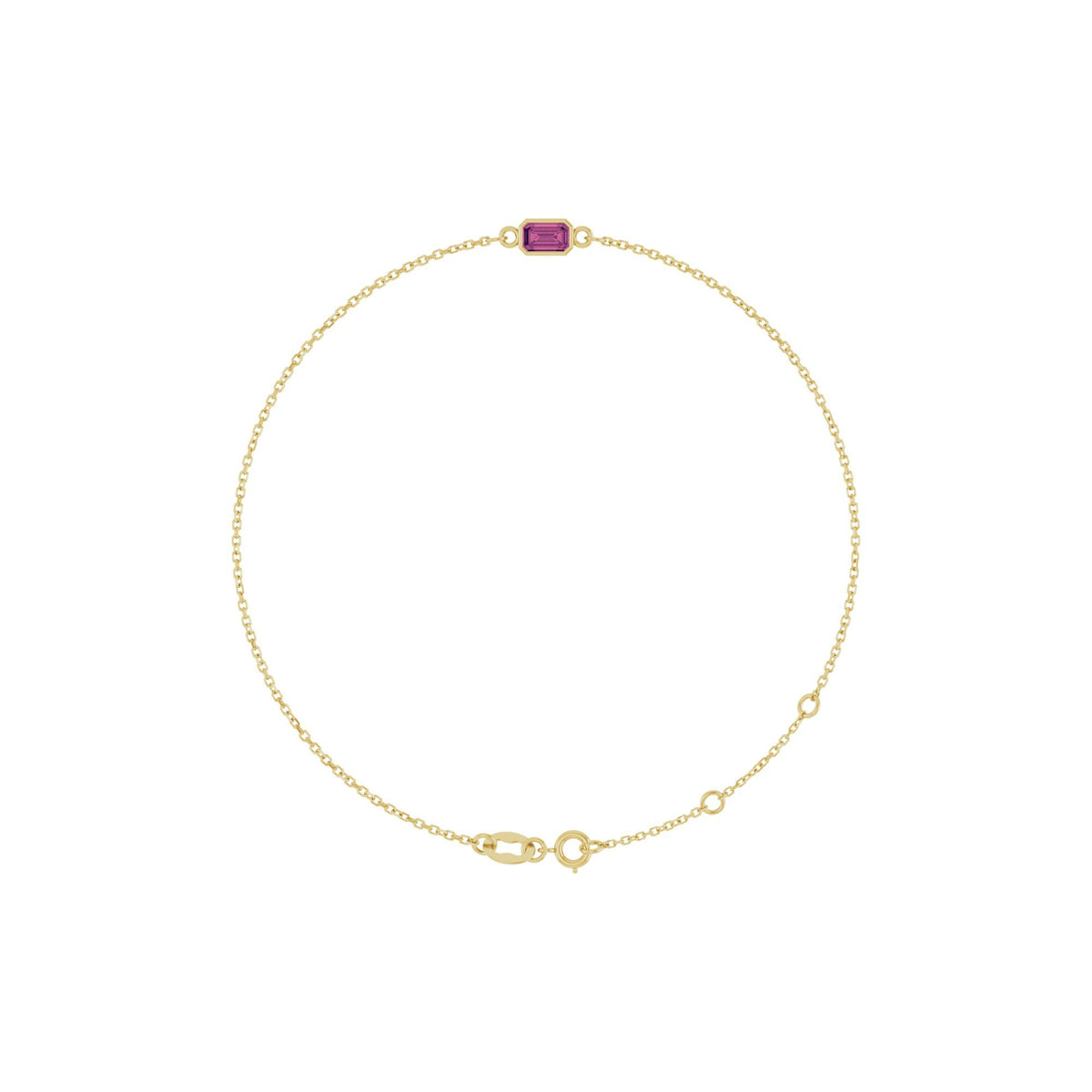 Natural Pink Tourmaline 6 1/2-7 1/2" Bracelet