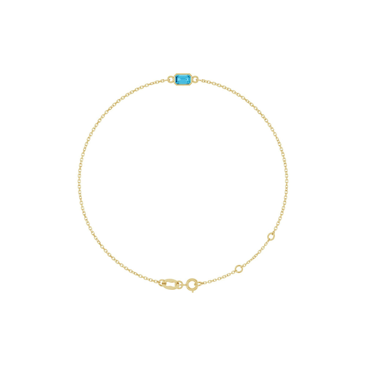 Natural Aquamarine 6 1/2-7 1/2" Bracelet