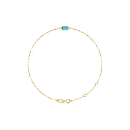 Natural Aquamarine 6 1/2-7 1/2" Bracelet