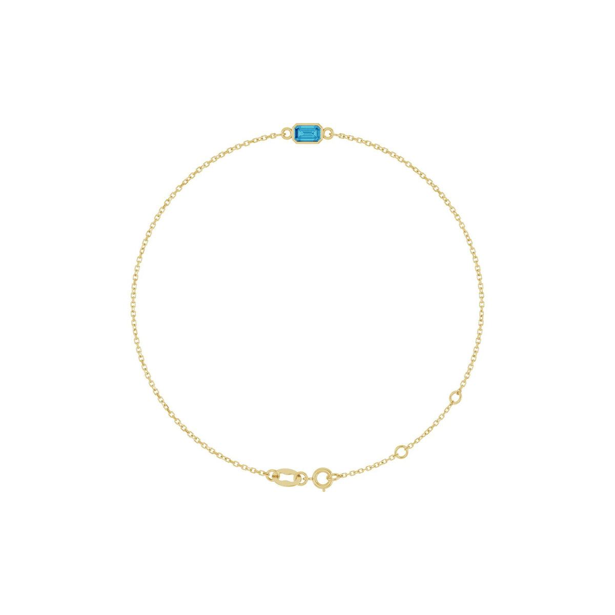 Natural Blue Zircon 6 1/2-7 1/2" Bracelet