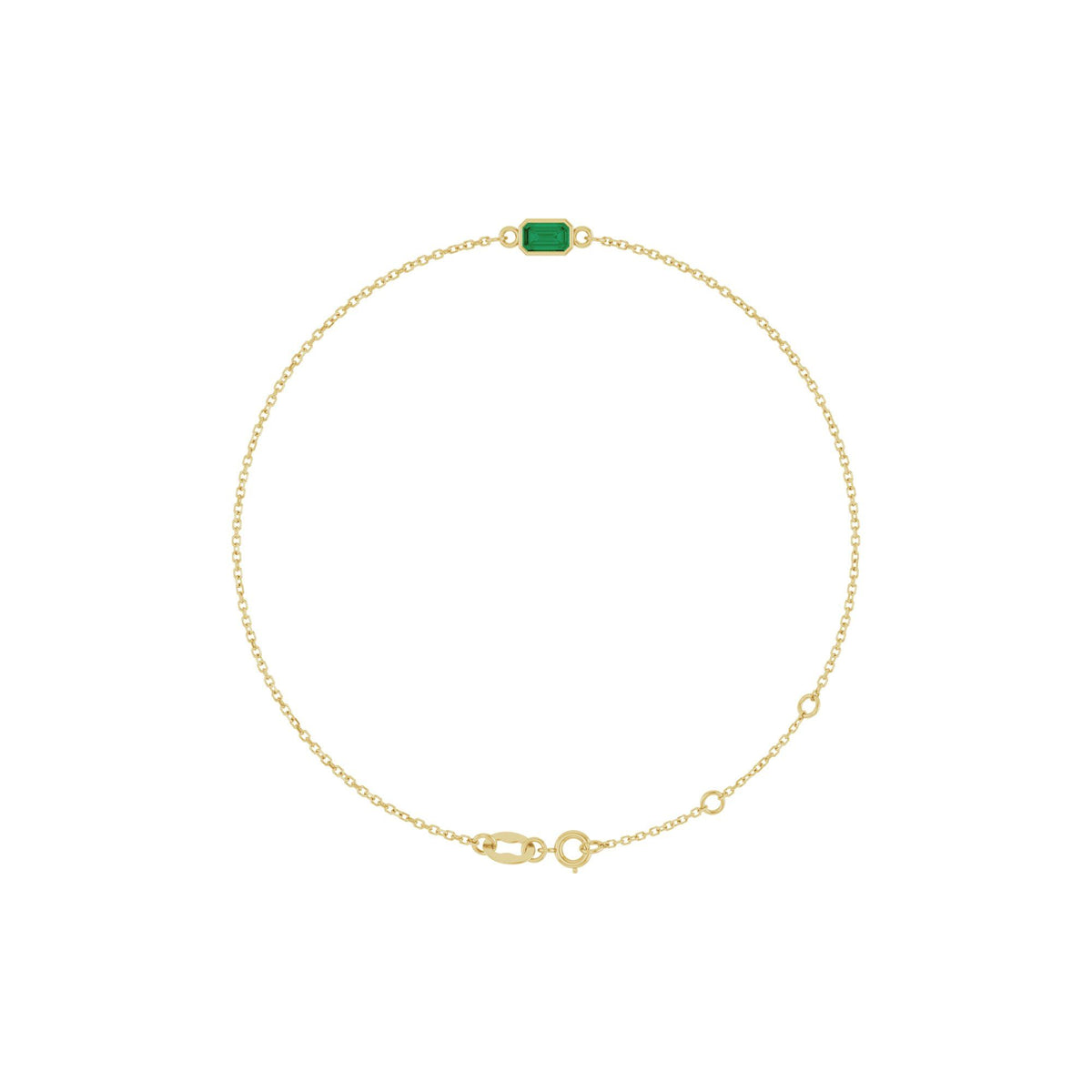 Natural Emerald 6 1/2-7 1/2" Bracelet