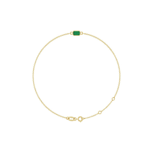 Natural Emerald 6 1/2-7 1/2" Bracelet
