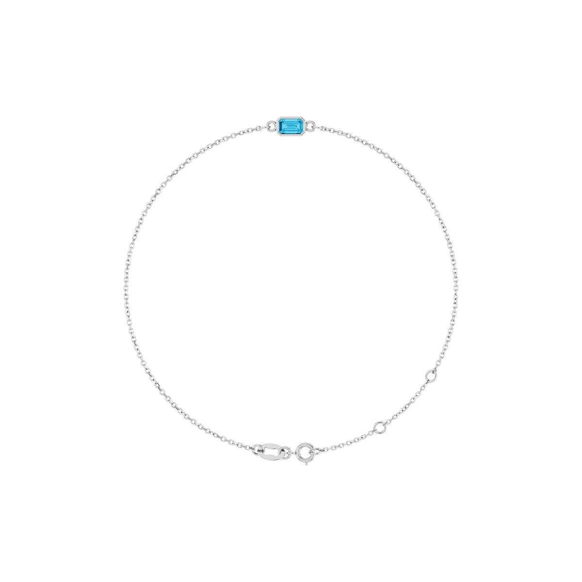 Natural Aquamarine 6 1/2-7 1/2" Bracelet