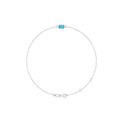 Natural Aquamarine 6 1/2-7 1/2" Bracelet