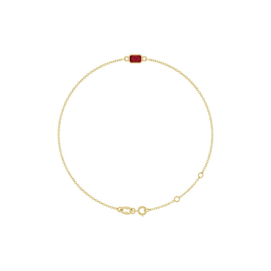 Natural Ruby 6 1/2-7 1/2" Bracelet
