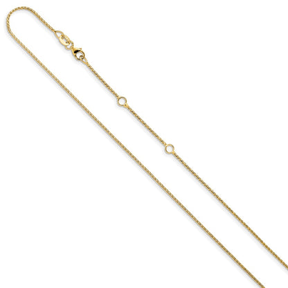 1mm D/C Open Franco 1in+1in Adjustable Chain - Yellow Gold