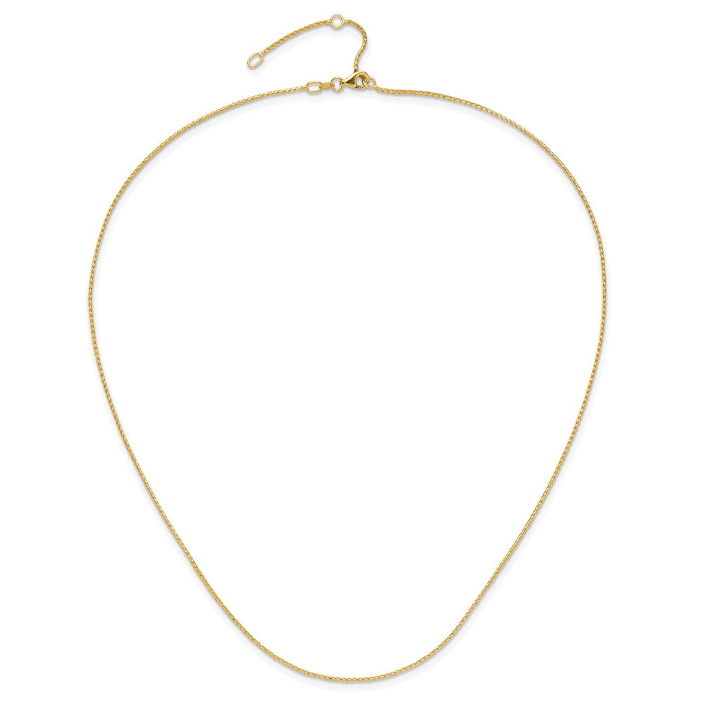 1mm D/C Open Franco 1in+1in Adjustable Chain - Yellow Gold
