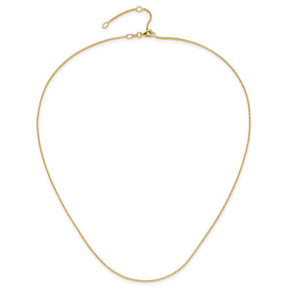1mm D/C Open Franco 1in+1in Adjustable Chain - Yellow Gold