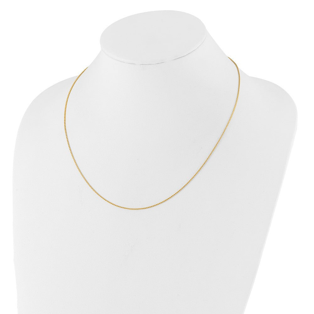 1mm D/C Open Franco 1in+1in Adjustable Chain - Yellow Gold