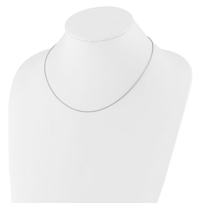1mm D/C Open Franco 1in+1in Adjustable Chain - White Gold