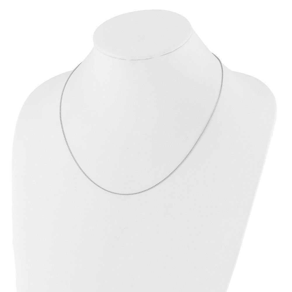 1mm D/C Open Franco 1in+1in Adjustable Chain - White Gold