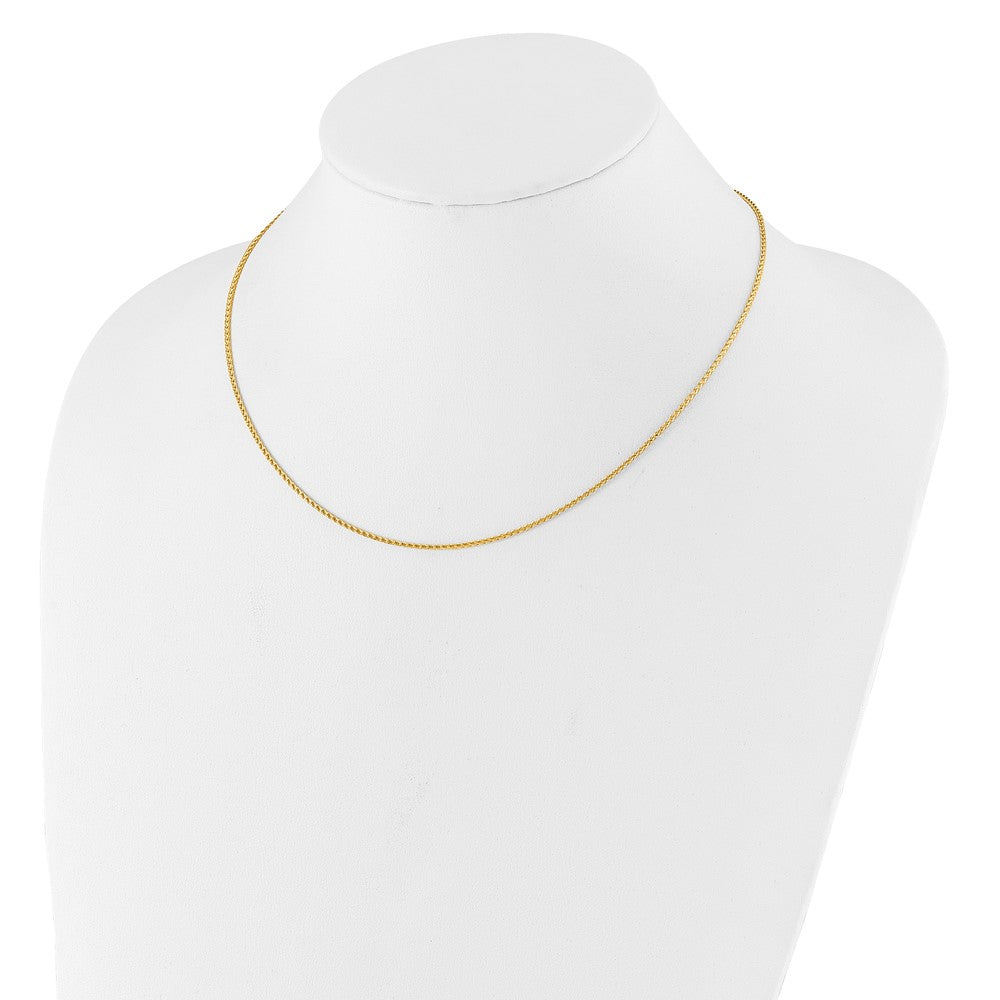 1.4mm D/C Open Franco 1in+1in Adjustable Chain - Yellow Gold